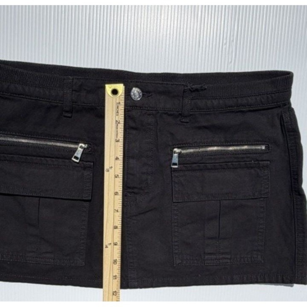 Forever 21 Skirt Size XL Womens Black Utility Cargo Pockets Mini Y2K 100% Cotton - Picture 11 of 12